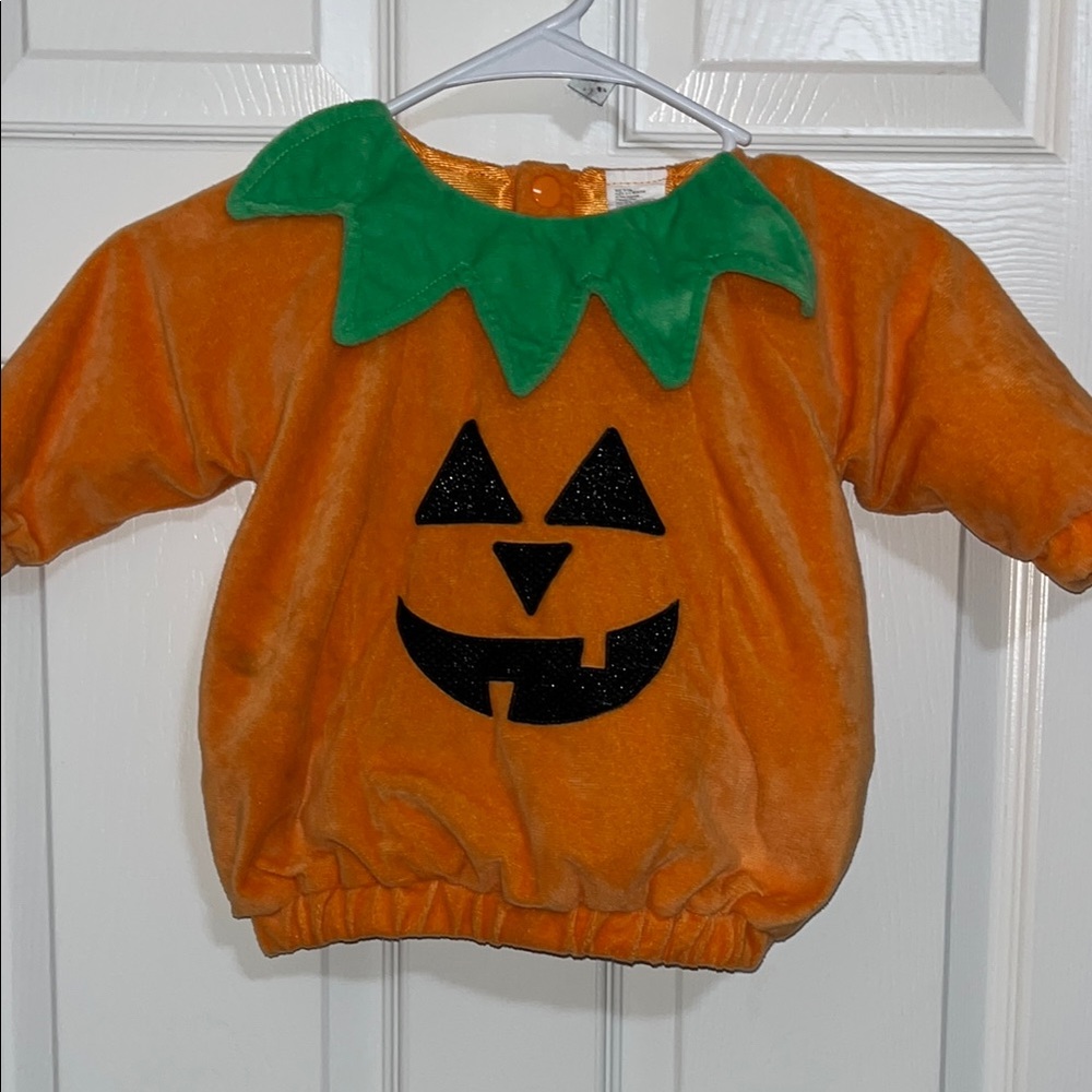 Source Unknown Halloween Pumpkin Costume Orange and Green